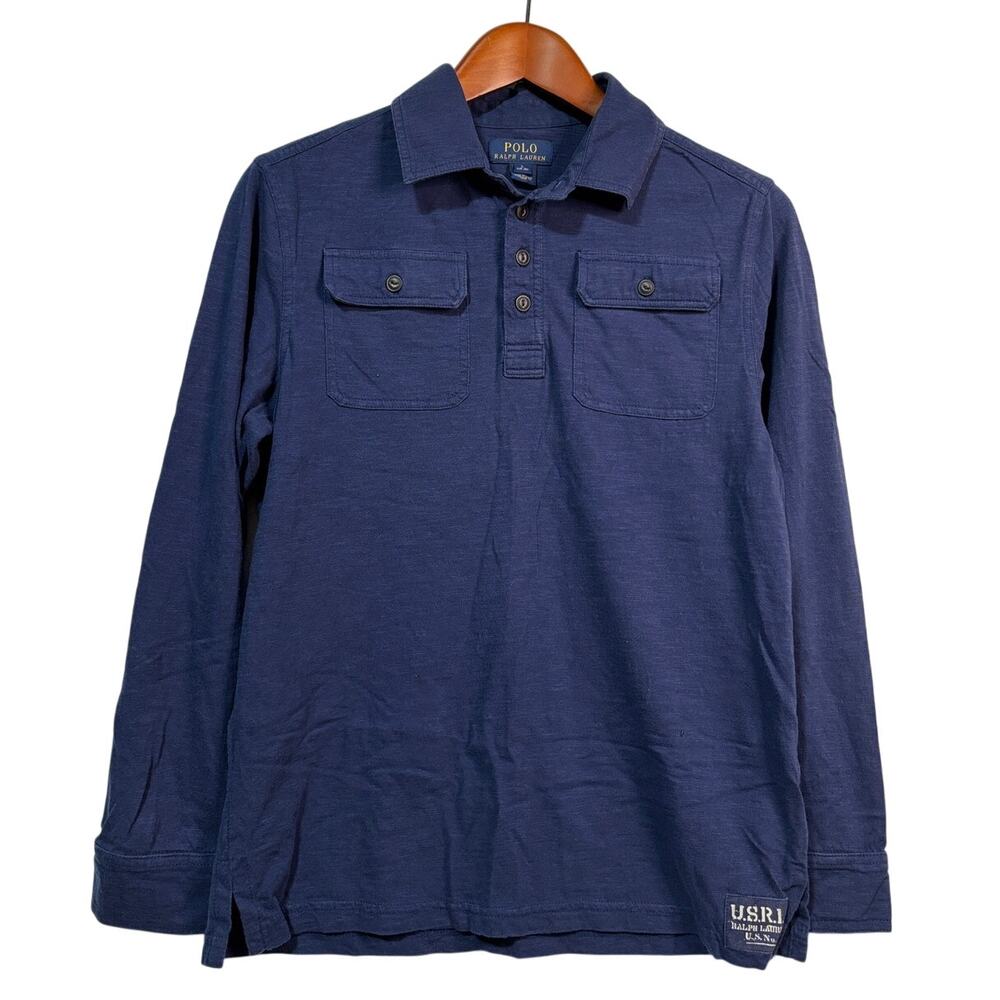 Youth L (14/16) | POLO RALPH LAUREN Long Sleeve Collar Pullover Shirt